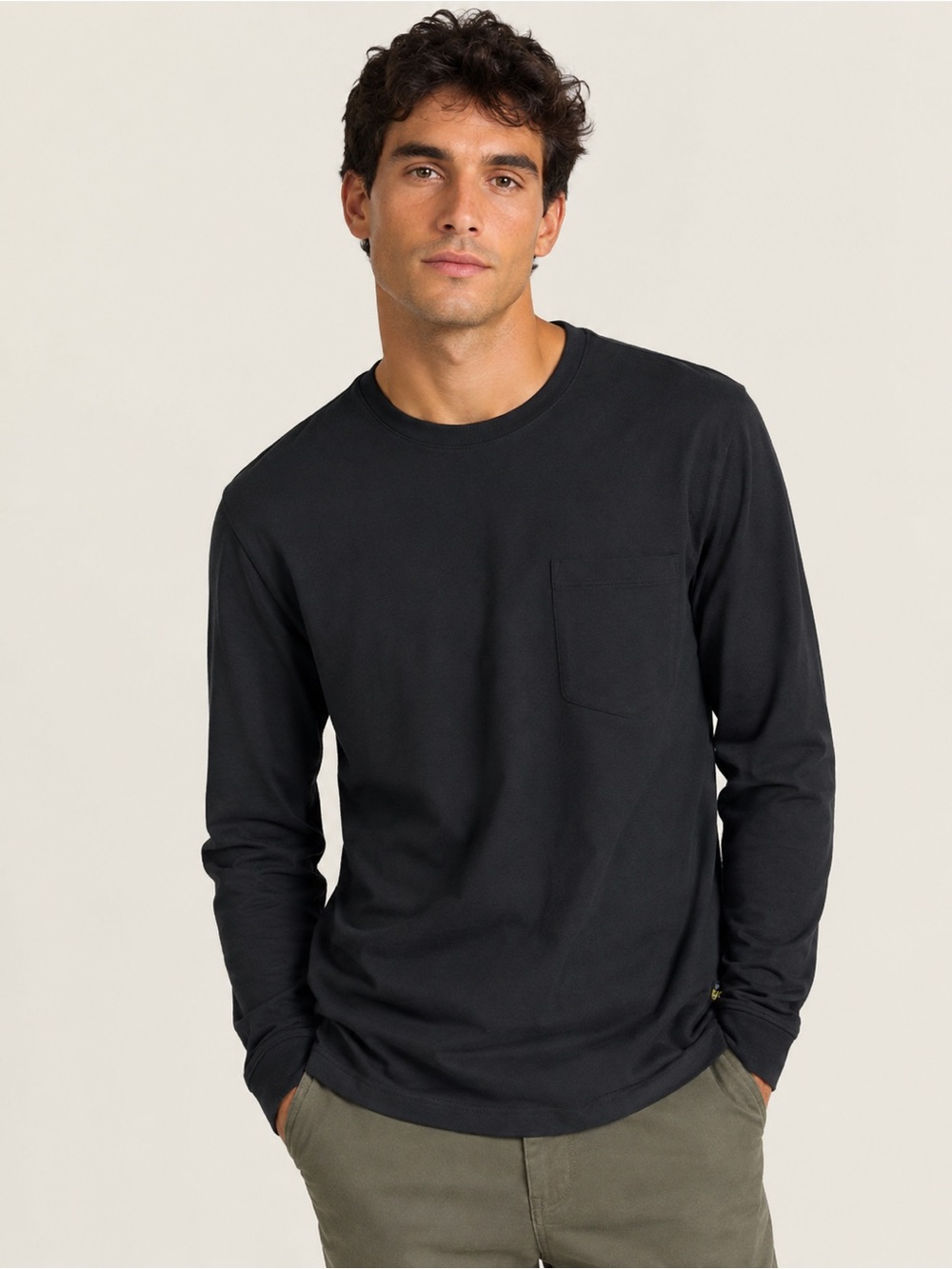 Allbirds Men's 100% Organic Cotton Long Sleeve Tee - Natural Black  Sz XL - NWT